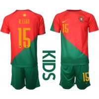Portugal Rafael Leao #15 Hemmadräkt Barn VM 2022 Kortärmad (+ Korta byxor)